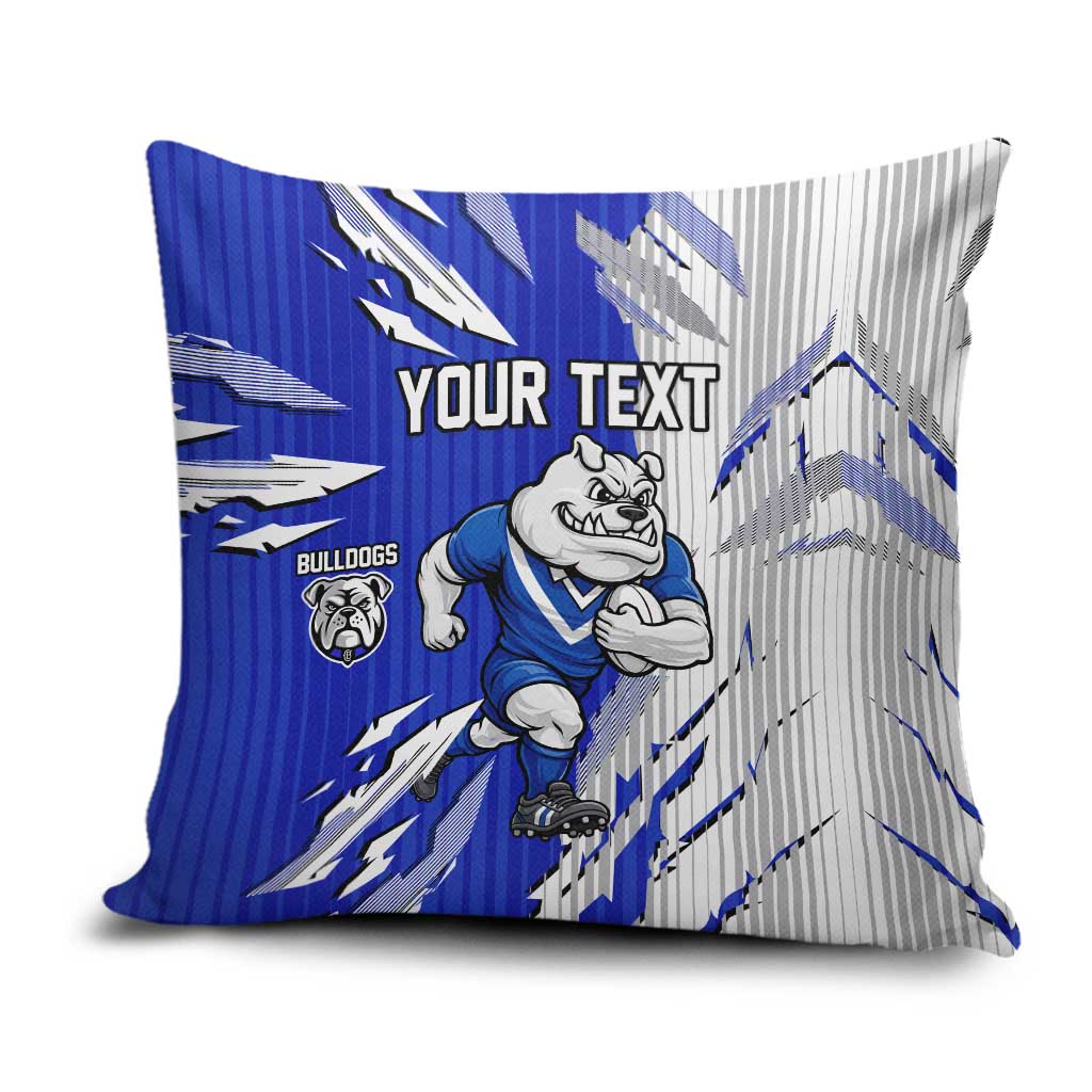 Personalized Canterbury Bulldogs Pillow Cover Dynamic Lightning Mascot Rugby Australia