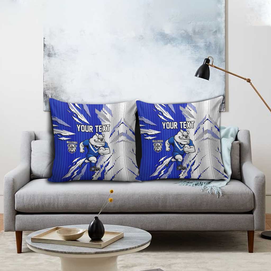 Personalized Canterbury Bulldogs Pillow Cover Dynamic Lightning Mascot Rugby Australia