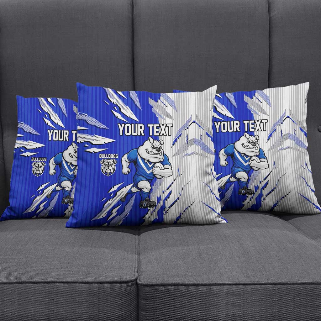 Personalized Canterbury Bulldogs Pillow Cover Dynamic Lightning Mascot Rugby Australia