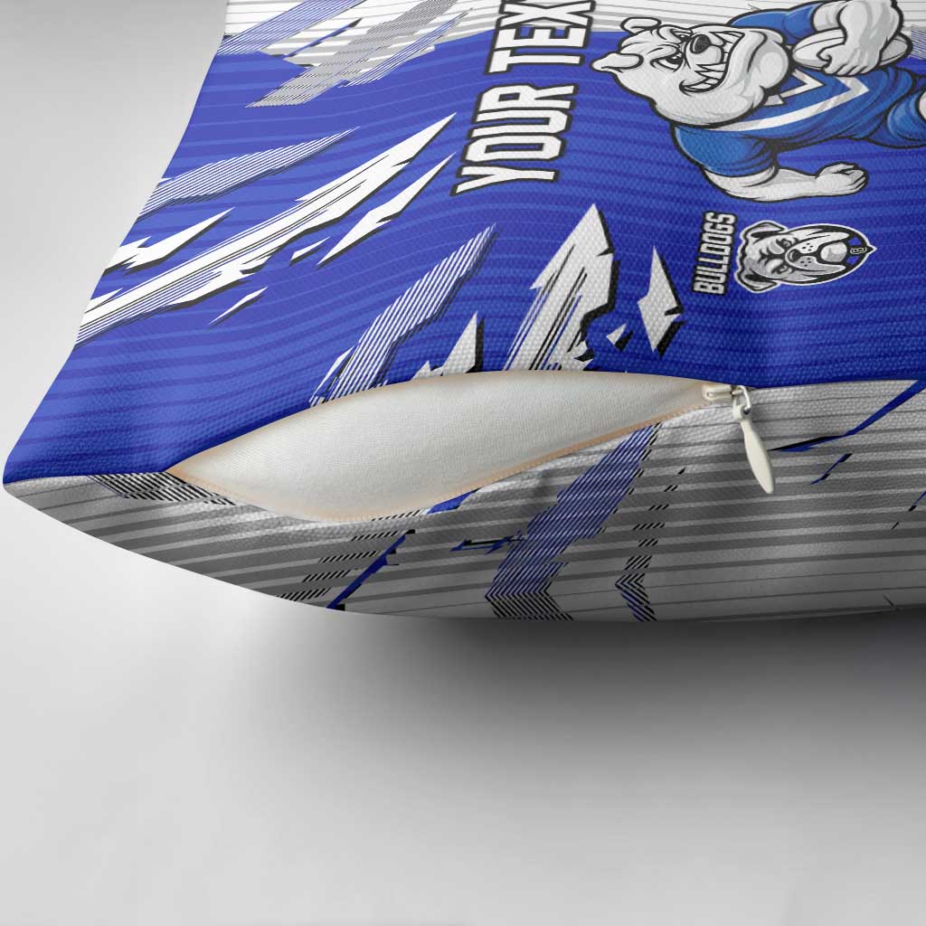 Personalized Canterbury Bulldogs Pillow Cover Dynamic Lightning Mascot Rugby Australia