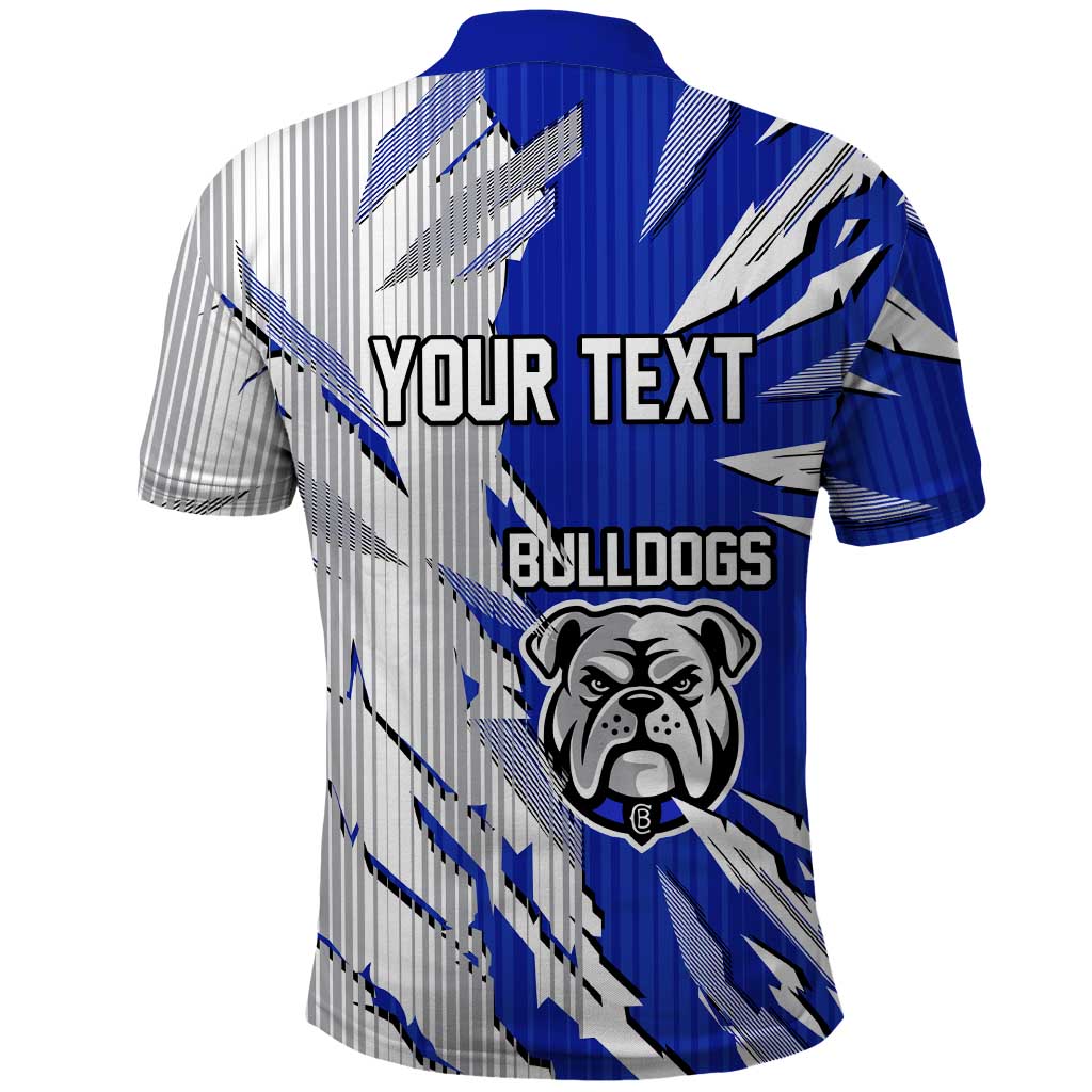 Personalized Canterbury Bulldogs Polo Shirt Dynamic Lightning Mascot Rugby Australia