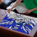 Personalized Canterbury Bulldogs Puzzle Dynamic Lightning Mascot Rugby Australia