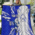 Personalized Canterbury Bulldogs Quilt Dynamic Lightning Mascot Rugby Australia