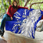 Personalized Canterbury Bulldogs Quilt Dynamic Lightning Mascot Rugby Australia