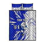 Personalized Canterbury Bulldogs Quilt Bed Set Dynamic Lightning Mascot Rugby Australia
