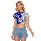 Personalized Canterbury Bulldogs Raglan Cropped T Shirt Dynamic Lightning Mascot Rugby Australia