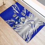Personalized Canterbury Bulldogs Rubber Doormat Dynamic Lightning Mascot Rugby Australia