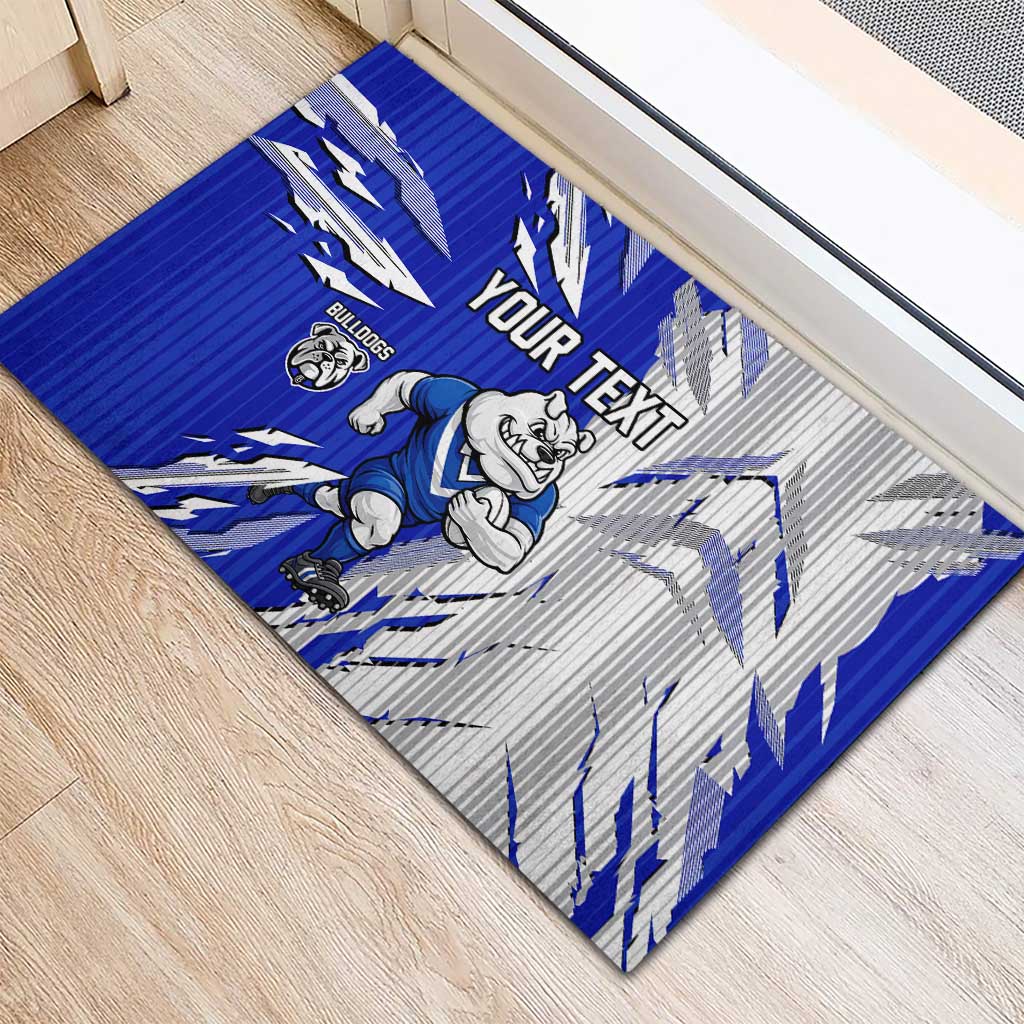 Personalized Canterbury Bulldogs Rubber Doormat Dynamic Lightning Mascot Rugby Australia