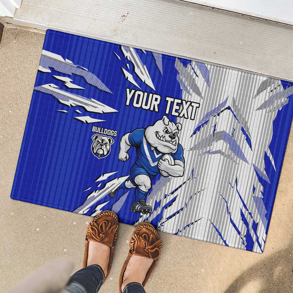 Personalized Canterbury Bulldogs Rubber Doormat Dynamic Lightning Mascot Rugby Australia