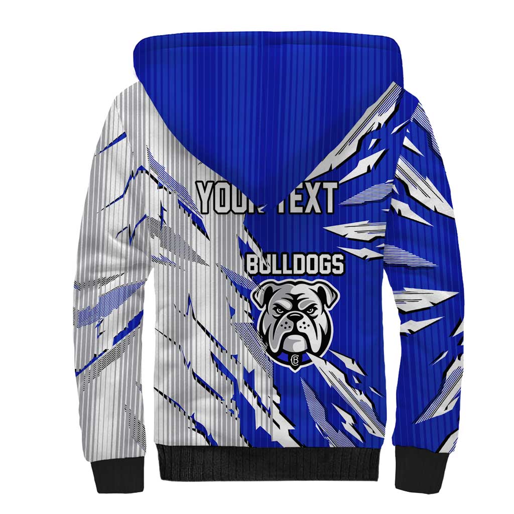 Personalized Canterbury Bulldogs Sherpa Hoodie Dynamic Lightning Mascot Rugby Australia