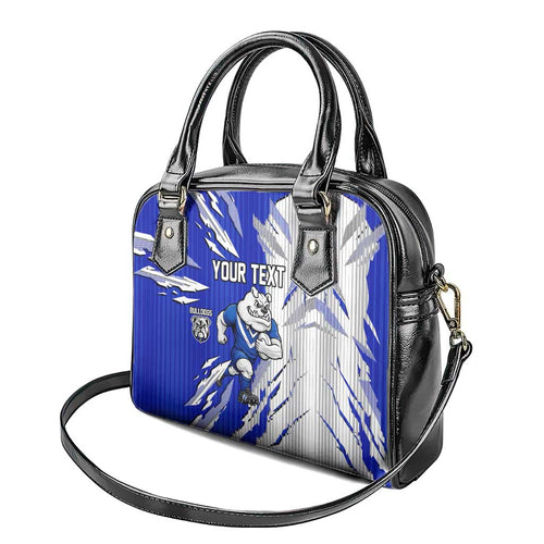 Personalized Canterbury Bulldogs Shoulder Handbag Dynamic Lightning Mascot Rugby Australia
