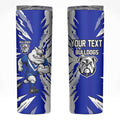 Personalized Canterbury Bulldogs Skinny Tumbler Dynamic Lightning Mascot Rugby Australia