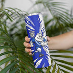 Personalized Canterbury Bulldogs Skinny Tumbler Dynamic Lightning Mascot Rugby Australia