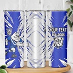 Personalized Canterbury Bulldogs Skinny Tumbler Dynamic Lightning Mascot Rugby Australia