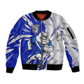 Personalized Canterbury Bulldogs Sleeve Zip Bomber Jacket Dynamic Lightning Mascot Rugby Australia