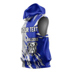 Personalized Canterbury Bulldogs Sleeveless Hoodie Dynamic Lightning Mascot Rugby Australia