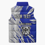 Personalized Canterbury Bulldogs Sleeveless Puffer Jacket Dynamic Lightning Mascot Rugby Australia