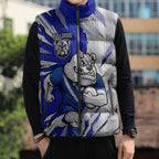 Personalized Canterbury Bulldogs Sleeveless Puffer Jacket Dynamic Lightning Mascot Rugby Australia