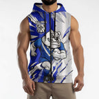 Personalized Canterbury Bulldogs Sleeveless Zip Hoodie Dynamic Lightning Mascot Rugby Australia