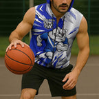 Personalized Canterbury Bulldogs Sleeveless Zip Hoodie Dynamic Lightning Mascot Rugby Australia
