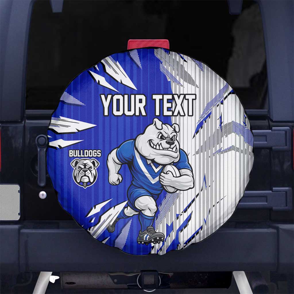 Personalized Canterbury Bulldogs Spare Tire Cover Dynamic Lightning Mascot Rugby Australia