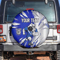 Personalized Canterbury Bulldogs Spare Tire Cover Dynamic Lightning Mascot Rugby Australia