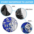 Personalized Canterbury Bulldogs Spare Tire Cover Dynamic Lightning Mascot Rugby Australia