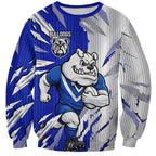Personalized Canterbury Bulldogs Sweatshirt Dynamic Lightning Mascot Rugby Australia