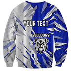 Personalized Canterbury Bulldogs Sweatshirt Dynamic Lightning Mascot Rugby Australia