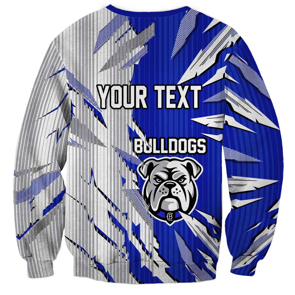 Personalized Canterbury Bulldogs Sweatshirt Dynamic Lightning Mascot Rugby Australia
