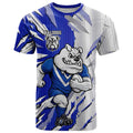 Personalized Canterbury Bulldogs T Shirt Dynamic Lightning Mascot Rugby Australia