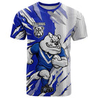 Personalized Canterbury Bulldogs T Shirt Dynamic Lightning Mascot Rugby Australia