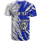 Personalized Canterbury Bulldogs T Shirt Dynamic Lightning Mascot Rugby Australia
