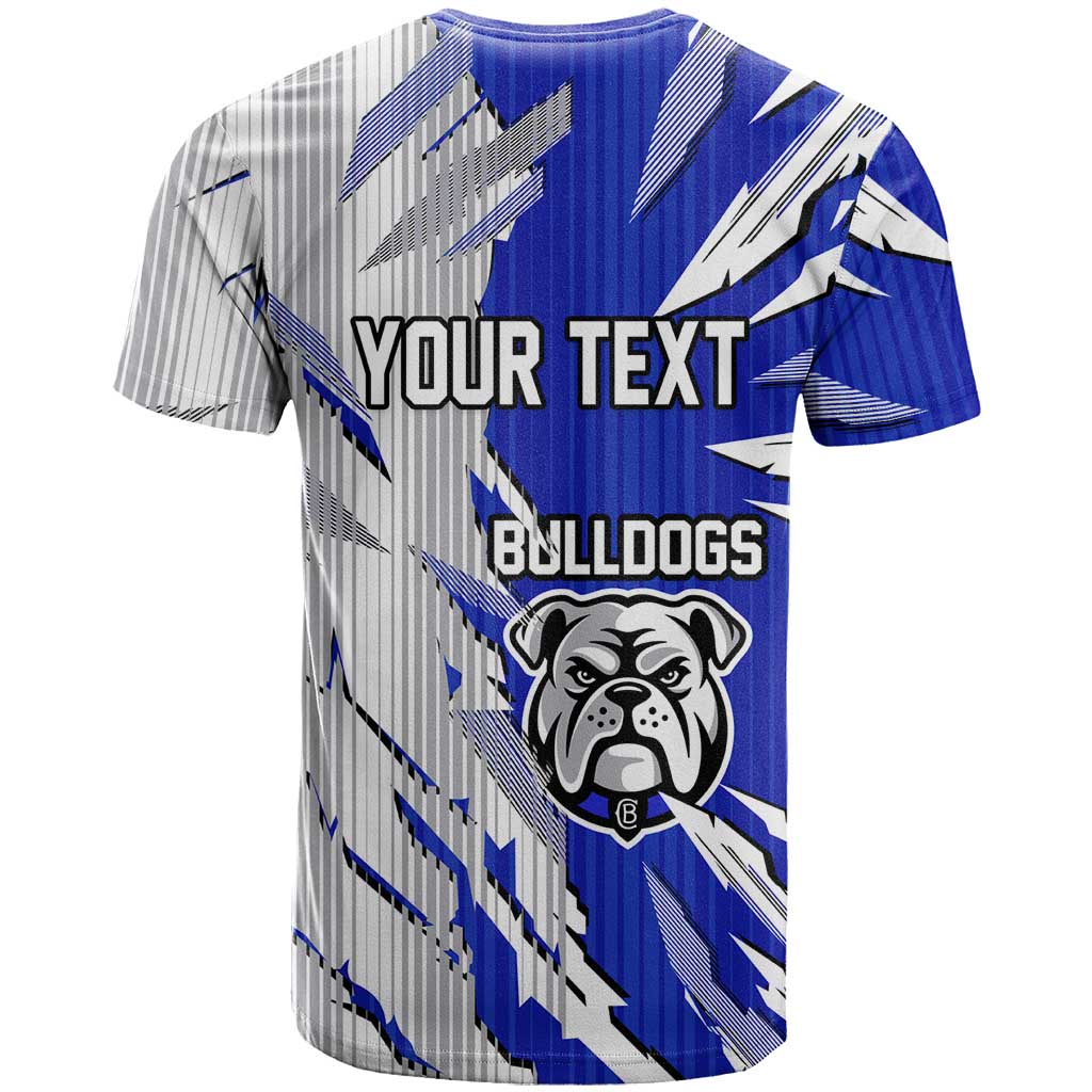Personalized Canterbury Bulldogs T Shirt Dynamic Lightning Mascot Rugby Australia