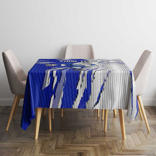 Personalized Canterbury Bulldogs Tablecloth Dynamic Lightning Mascot Rugby Australia
