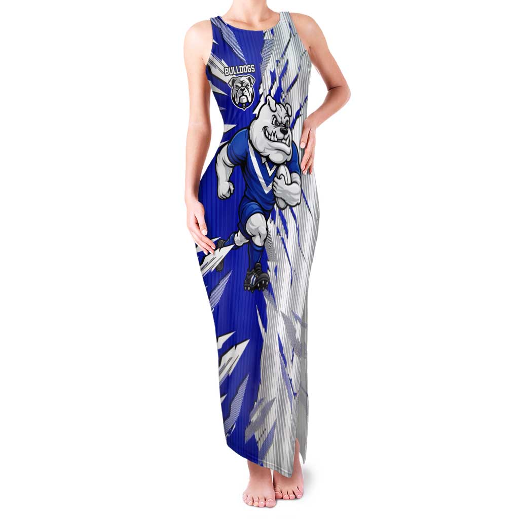 Personalized Canterbury Bulldogs Tank Maxi Dress Dynamic Lightning Mascot Rugby Australia