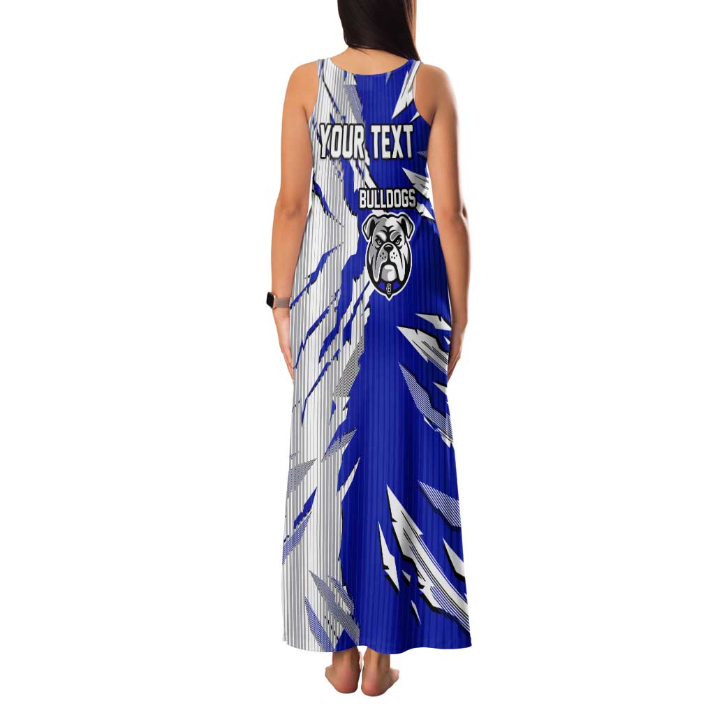 Personalized Canterbury Bulldogs Tank Maxi Dress Dynamic Lightning Mascot Rugby Australia