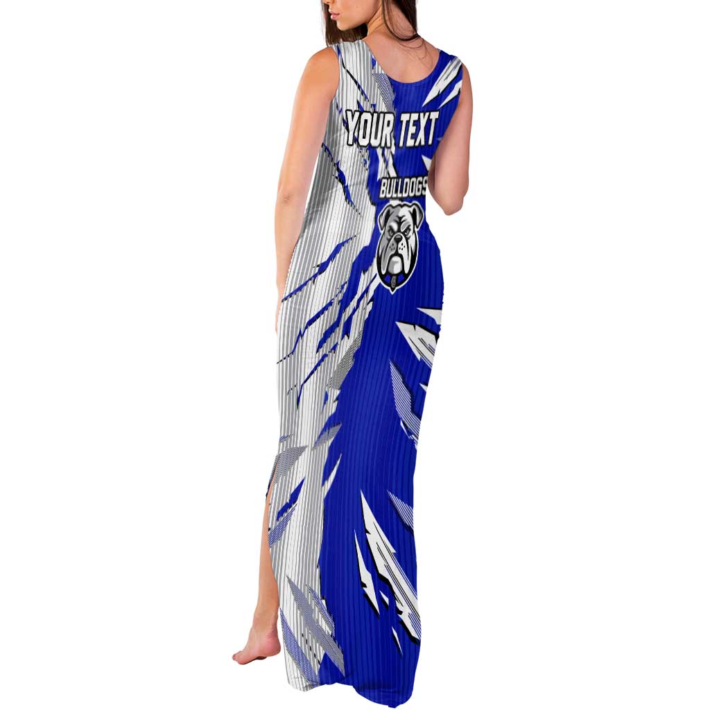 Personalized Canterbury Bulldogs Tank Maxi Dress Dynamic Lightning Mascot Rugby Australia