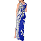 Personalized Canterbury Bulldogs Tank Maxi Dress Dynamic Lightning Mascot Rugby Australia