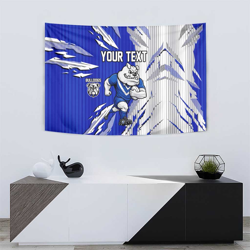 Personalized Canterbury Bulldogs Tapestry Dynamic Lightning Mascot Rugby Australia