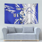 Personalized Canterbury Bulldogs Tapestry Dynamic Lightning Mascot Rugby Australia