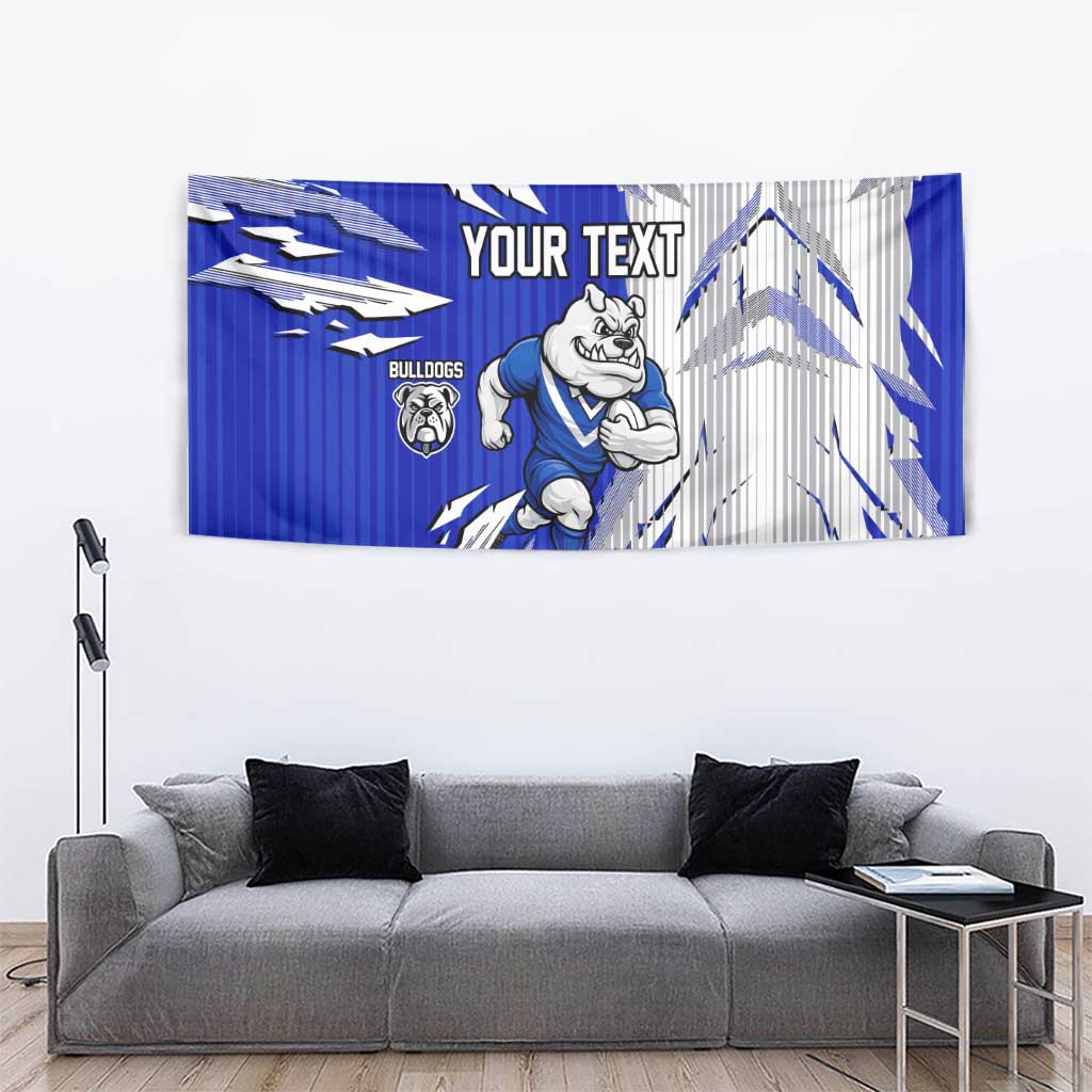 Personalized Canterbury Bulldogs Tapestry Dynamic Lightning Mascot Rugby Australia