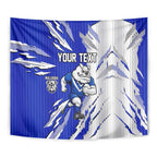 Personalized Canterbury Bulldogs Tapestry Dynamic Lightning Mascot Rugby Australia