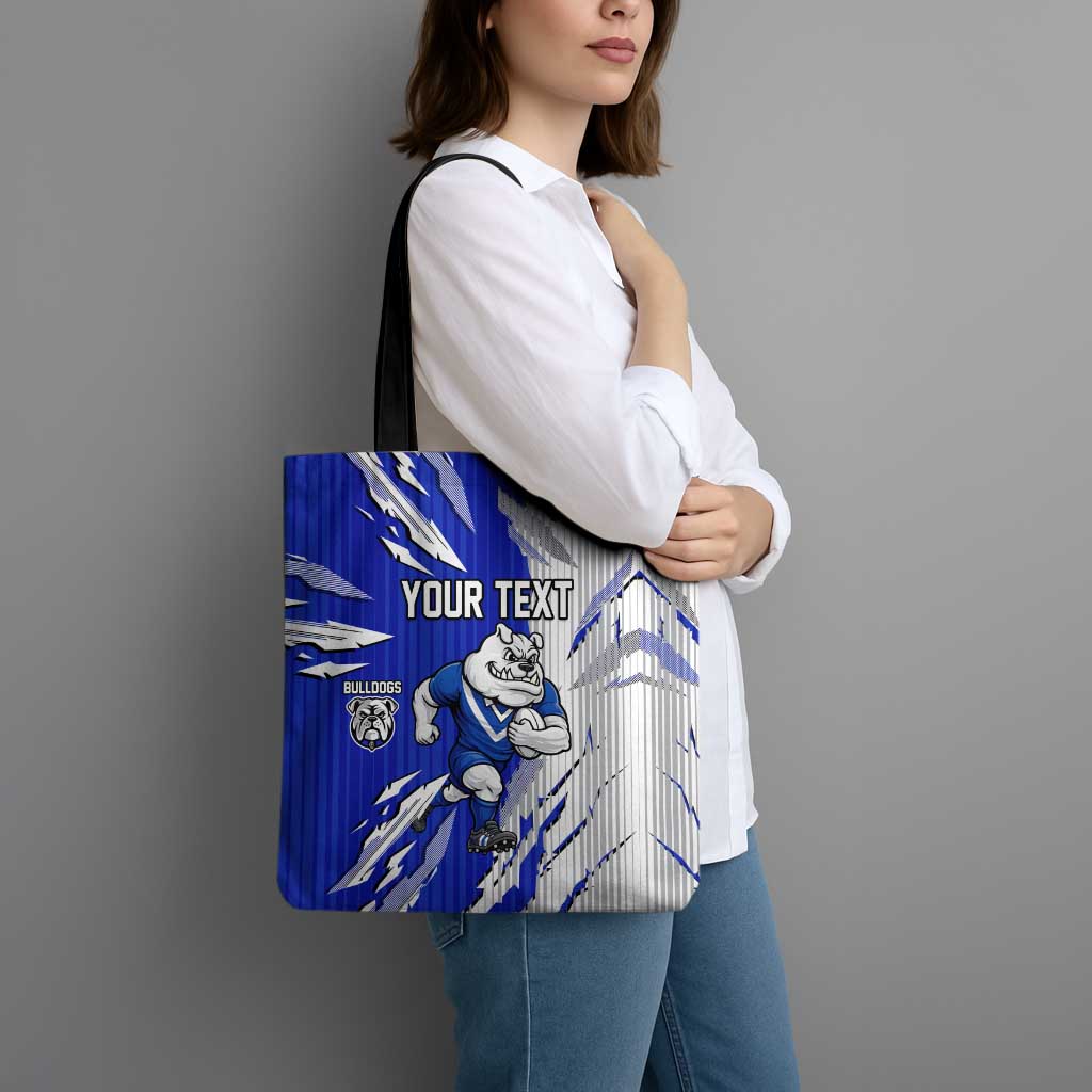 Personalized Canterbury Bulldogs Tote Bag Dynamic Lightning Mascot Rugby Australia