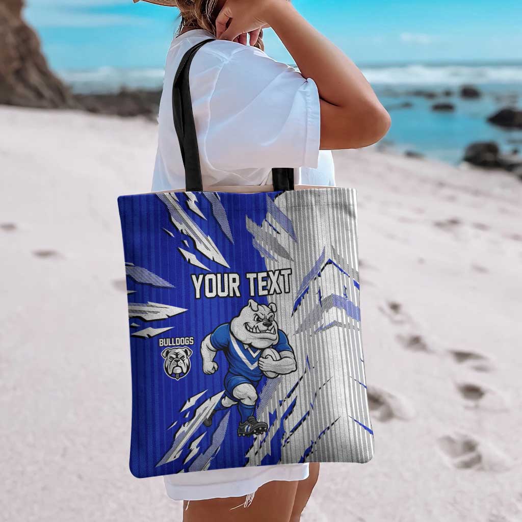 Personalized Canterbury Bulldogs Tote Bag Dynamic Lightning Mascot Rugby Australia