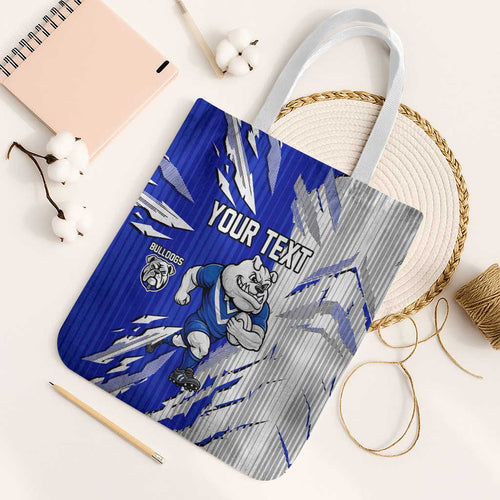 Personalized Canterbury Bulldogs Tote Bag Dynamic Lightning Mascot Rugby Australia
