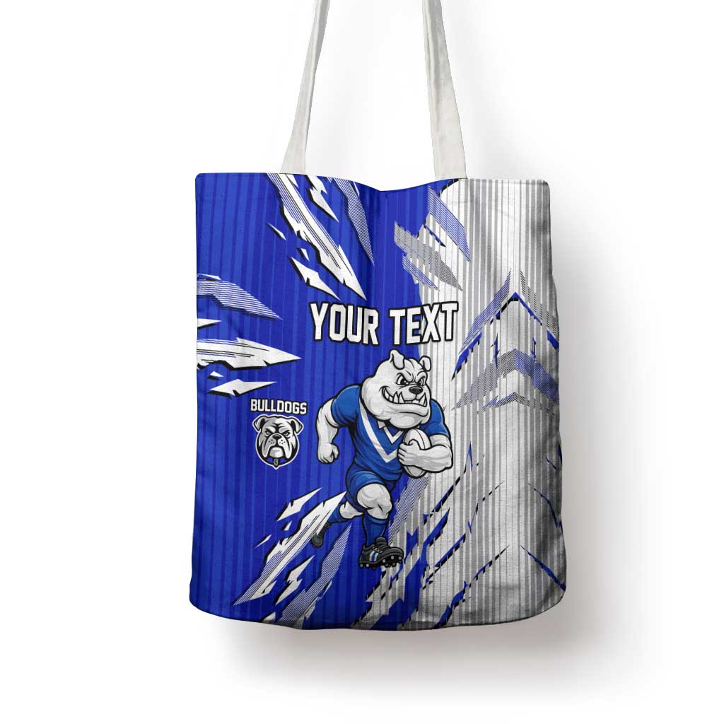 Personalized Canterbury Bulldogs Tote Bag Dynamic Lightning Mascot Rugby Australia