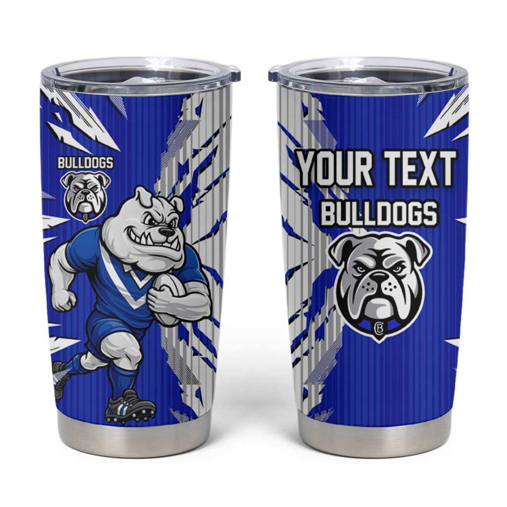 Personalized Canterbury Bulldogs Tumbler Cup Dynamic Lightning Mascot Rugby Australia