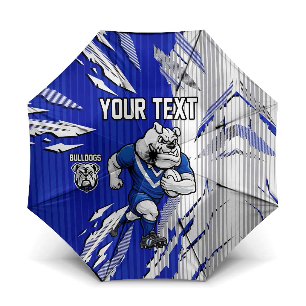 Personalized Canterbury Bulldogs Umbrella Dynamic Lightning Mascot Rugby Australia