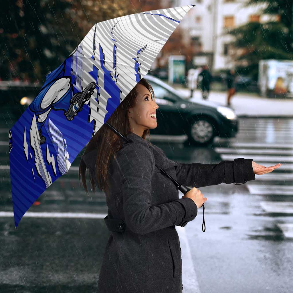 Personalized Canterbury Bulldogs Umbrella Dynamic Lightning Mascot Rugby Australia